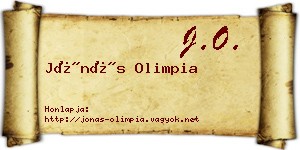 Jónás Olimpia névjegykártya