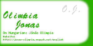olimpia jonas business card